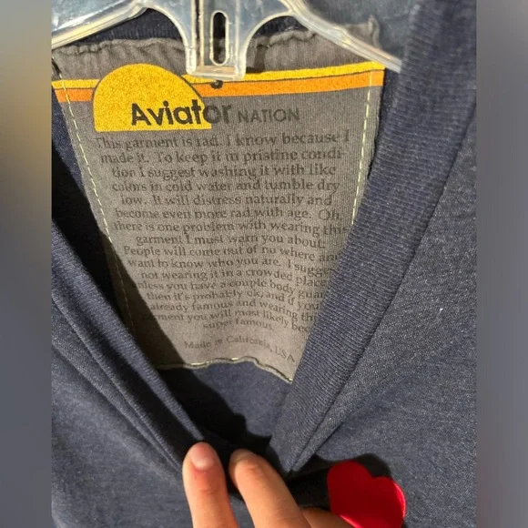 Aviator Nation Heart Stitch Boyfriend Tee - Picture 3 of 6